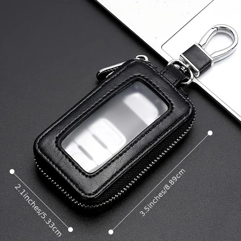 Universal Leather Car Key Fob Case Premium Smart Key Holder And Remote Keychain Bag 1
