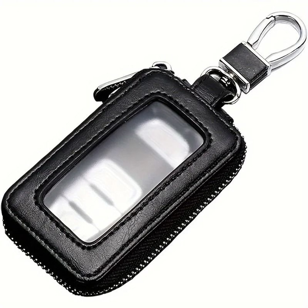 Universal Leather Car Key Fob Case Premium Smart Key Holder And Remote Keychain Bag 6