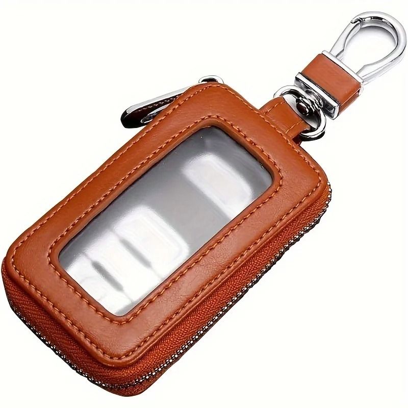 Universal Leather Car Key Fob Case Premium Smart Key Holder And Remote Keychain Bag 8