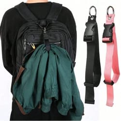 portable bag luggage strap external fixed belt with release buckle and jacket holder