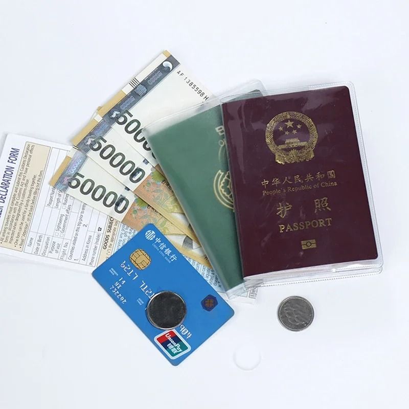 Transparent Frosted Passport Protective Cover Waterproof PVC Document Case For Travel 3