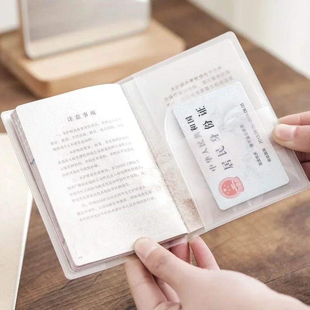 Transparent Frosted Passport Protective Cover Waterproof PVC Document Case For Travel 5