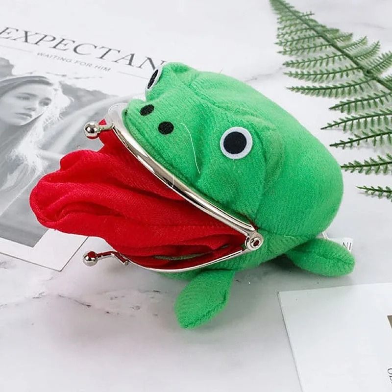 Plush Frog Coin Wallet Anime Ninja Cosplay Purse Halloween Role Playing Gift 0