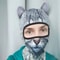 3D Animal Balaclava Full Face Mask Funny Windproof Ski Hat And Neck Gaiter With Ears For Cycling An 5