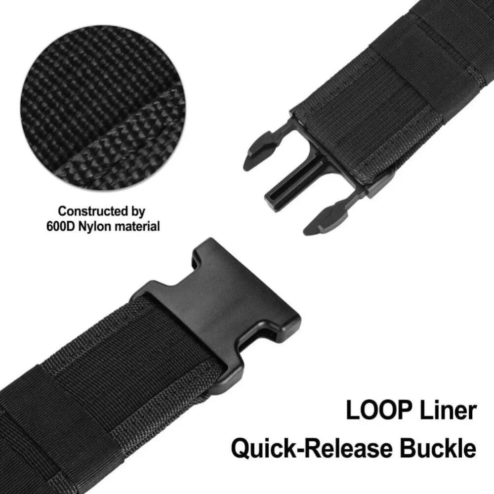 Tactical Military Style Nylon Waist Belt With Quick Release Buckle Adjustable Army Police Utility B 2