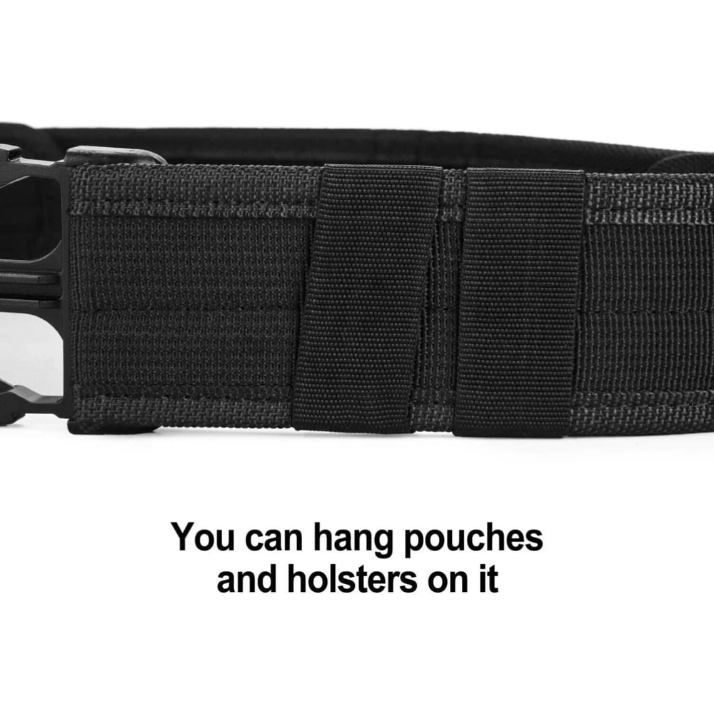 Tactical Military Style Nylon Waist Belt With Quick Release Buckle Adjustable Army Police Utility B 4