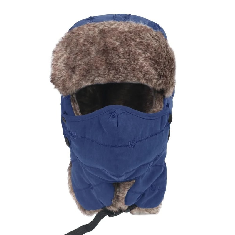 Winter Warm Ushanka Russian Style Hat With Earflaps And Windproof Mask For Outdoor Skiing And Hunti 9