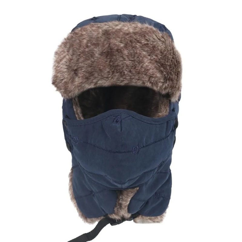 Winter Warm Ushanka Russian Style Hat With Earflaps And Windproof Mask For Outdoor Skiing And Hunti 7