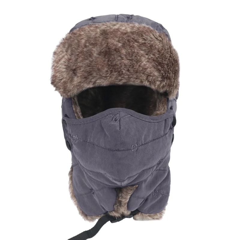 Winter Warm Ushanka Russian Style Hat With Earflaps And Windproof Mask For Outdoor Skiing And Hunti 8