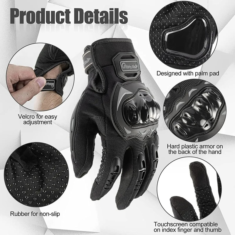Full Finger Touchscreen Motorcycle Gloves For BMX ATV MTB Riding Road Racing And Motocross 3
