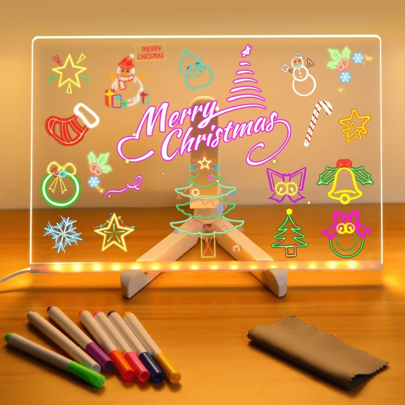 Portable LED drawing board for creative kids