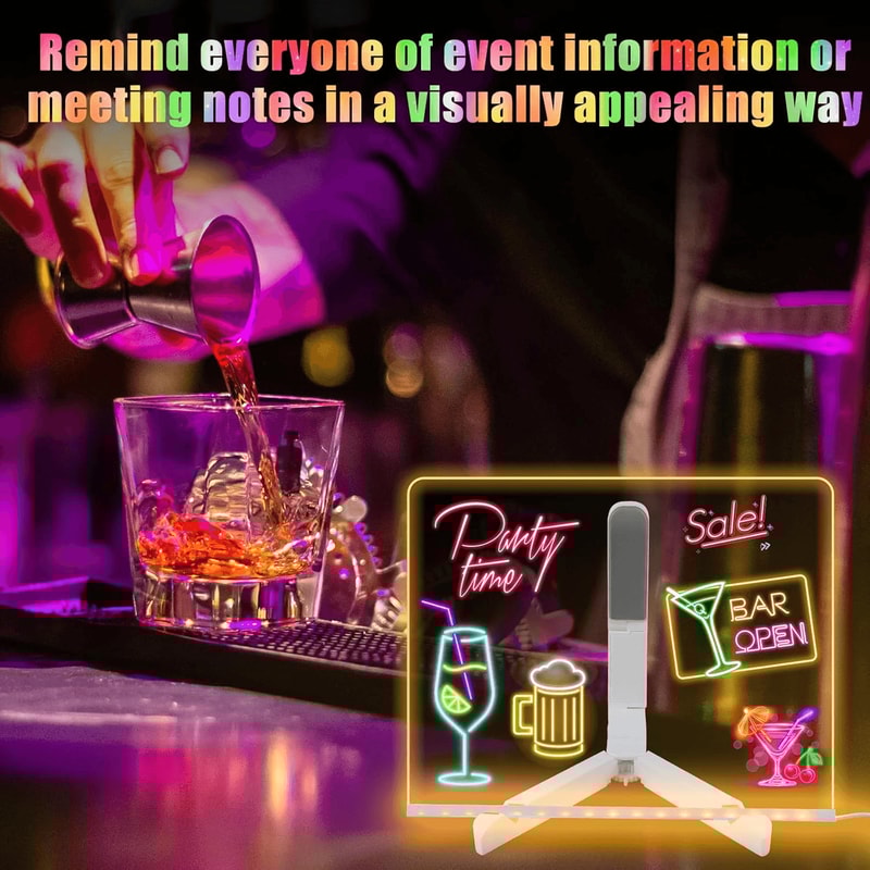 Erasable LED message board for restaurants and cafes