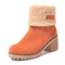 Comfortable block heel winter boots for walking