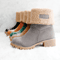 Womens snow boots pairing with winter outfit