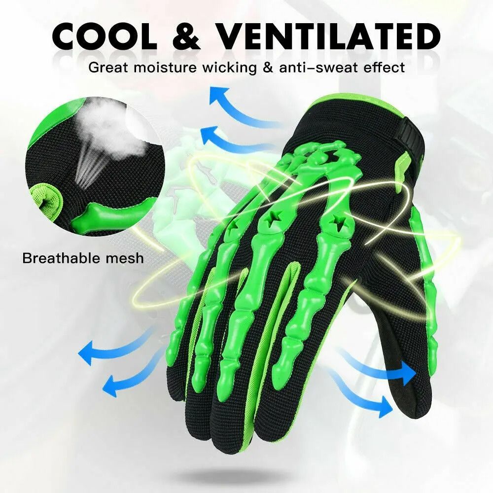 Chitone Full Finger Skeleton Gloves Protective Motocross And Off Road Racing Gear For Men And Women 1