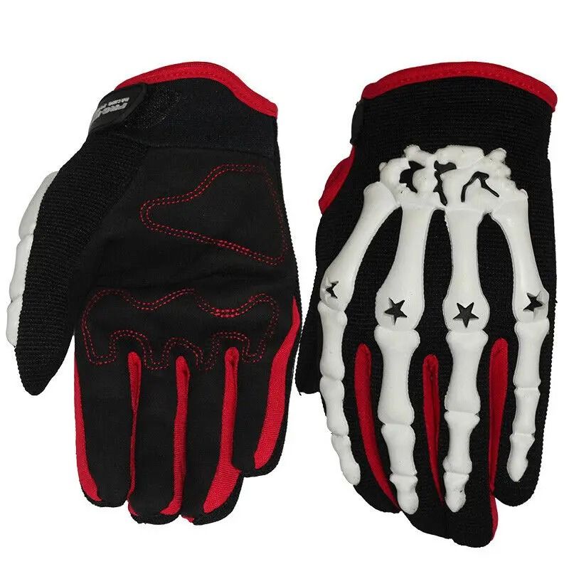 Chitone Full Finger Skeleton Gloves Protective Motocross And Off Road Racing Gear For Men And Women 6