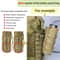 Tactical MOLLE Water Bottle Pouch High Density 1000D Nylon Bottle Holder With Drawstring And Mesh B 3