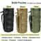 Tactical MOLLE Water Bottle Pouch High Density 1000D Nylon Bottle Holder With Drawstring And Mesh B 4