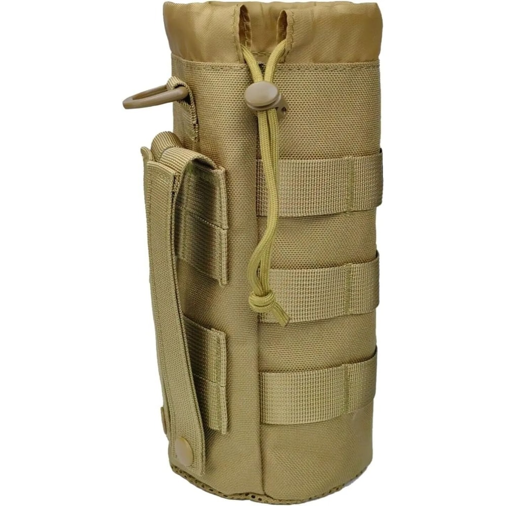 Tactical MOLLE Water Bottle Pouch High Density 1000D Nylon Bottle Holder With Drawstring And Mesh B 8