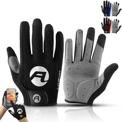 full finger cycling gloves with touchscreen mtb padded anti skid grips for bmx and mountain biking