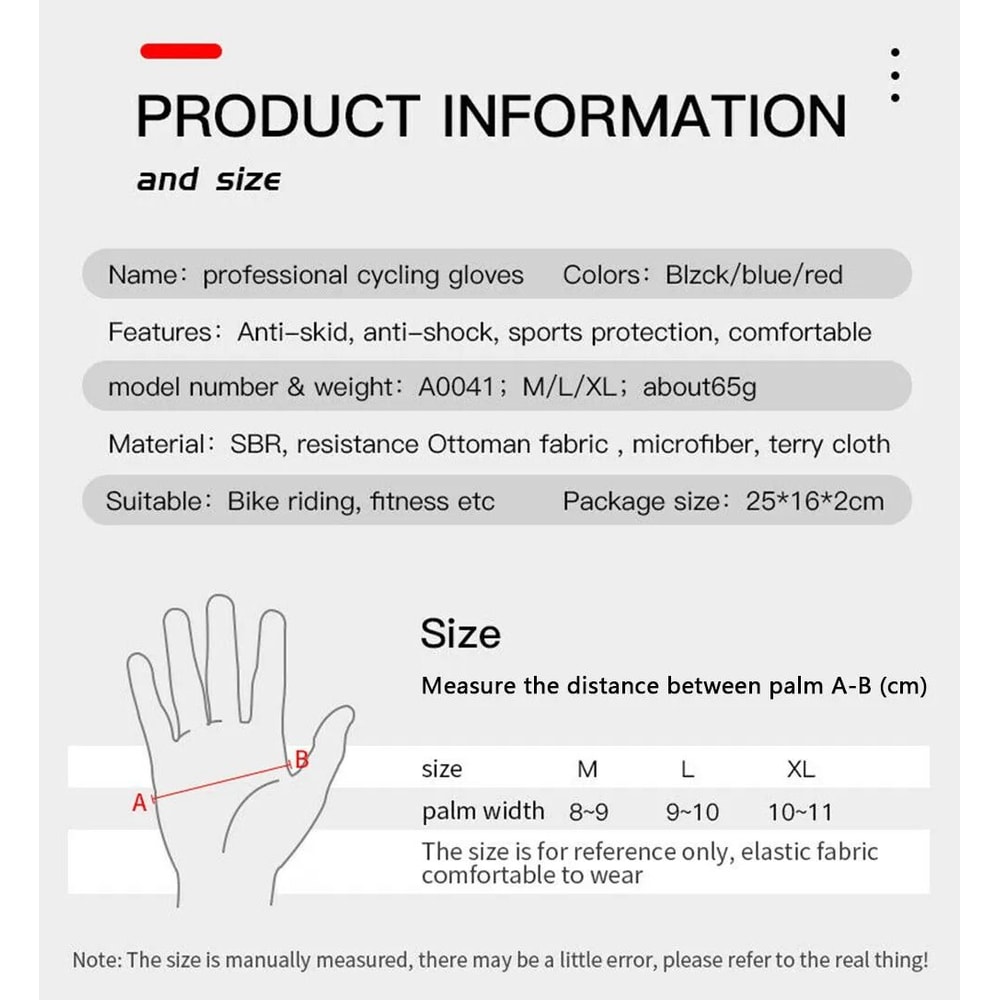 Full Finger Cycling Gloves With Touchscreen MTB Padded Anti Skid Grips For BMX And Mountain Biking 5