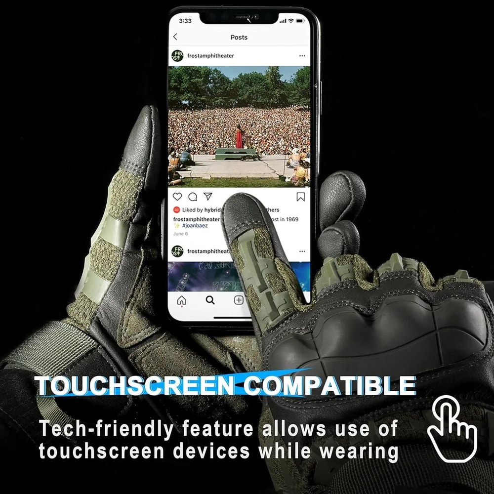 Tactical Full Finger Gloves For Men With Ultimate Impact Protection And NonSlip Grip For Riding Sho 2
