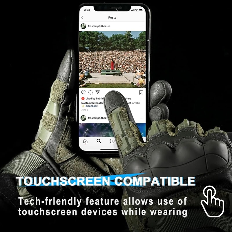 Tactical Full Finger Gloves For Men With Ultimate Impact Protection And NonSlip Grip For Riding Sho 2