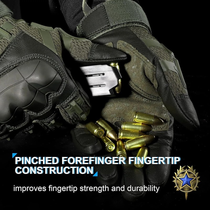 Tactical Full Finger Gloves For Men With Ultimate Impact Protection And NonSlip Grip For Riding Sho 5