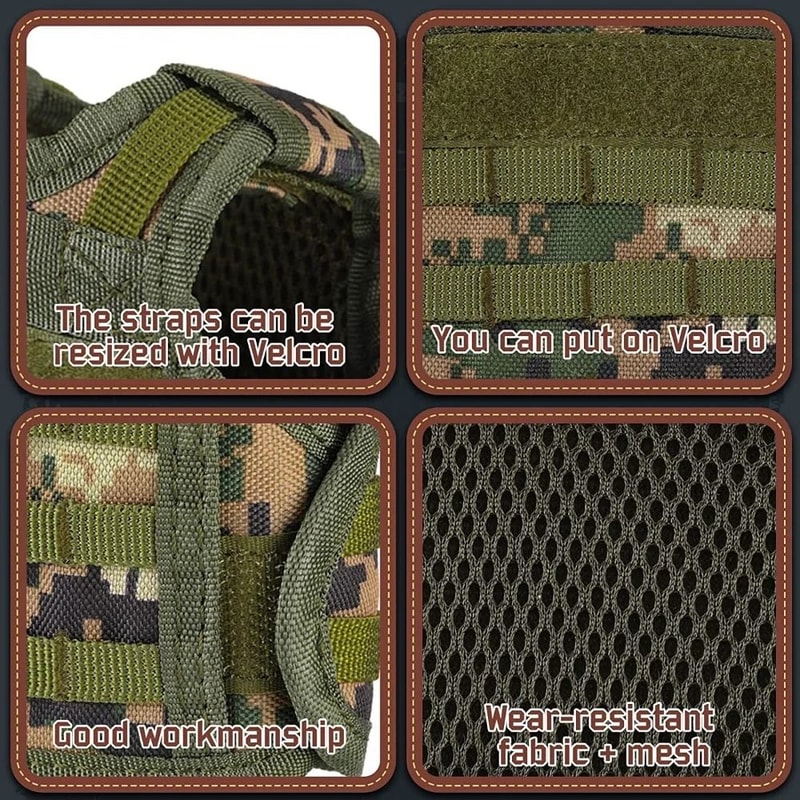 Detachable Tactical Beer Bottle Vest With Adjustable Straps For Water Wine And Beverage Bottles 2