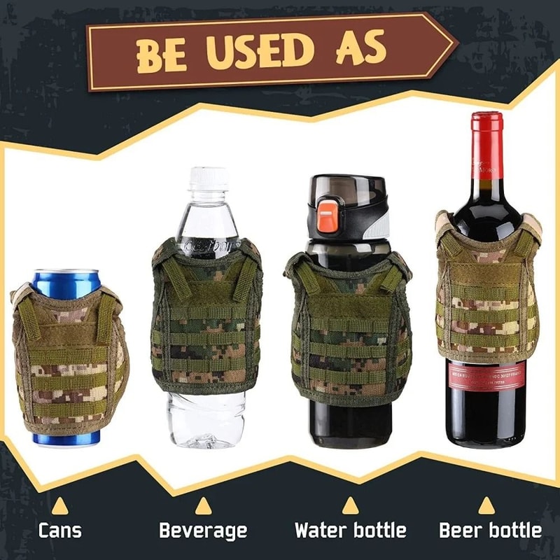 Detachable Tactical Beer Bottle Vest With Adjustable Straps For Water Wine And Beverage Bottles 3