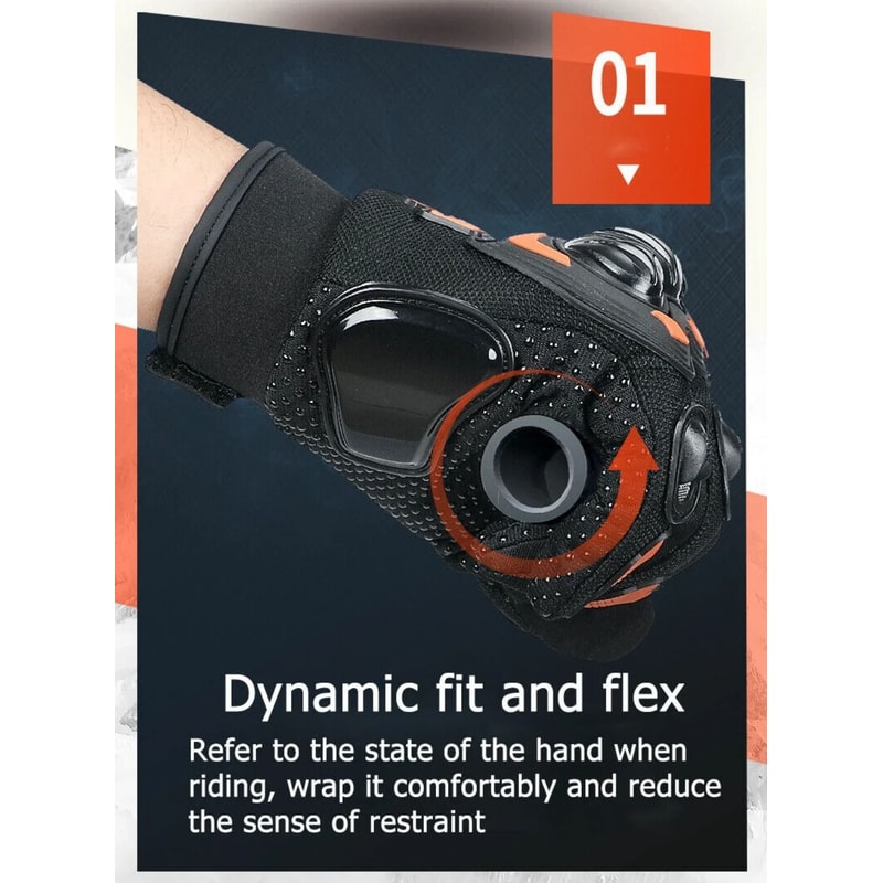 FullFinger Touchscreen Motorcycle Gloves With AntiDrop And WearResistant Protection For AllSeason R 4