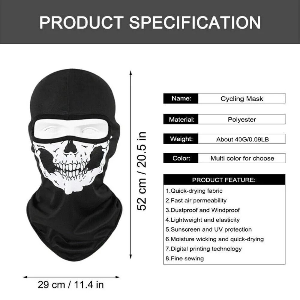 Tactical UV Protection Balaclava Full Face Mask For Skiing Cycling And Motorcycle Helmet Liner 4