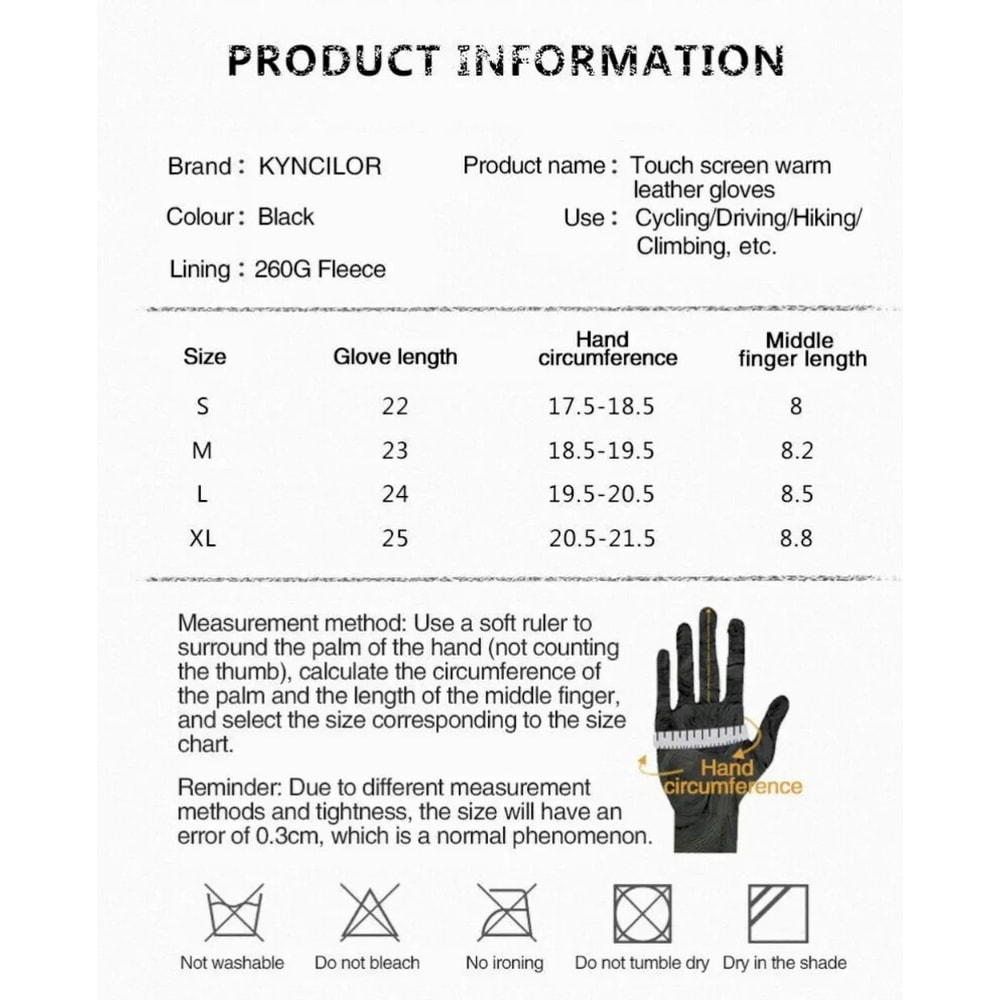 Winter Leather Thermal Windproof And Waterproof Touchscreen Gloves For Driving Skiing And Outdoor S 3