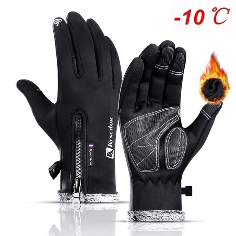 FullFinger Touchscreen Motorcycle Gloves With Hard Knuckle Protection And AntiSlip Grip For AllSeas 0