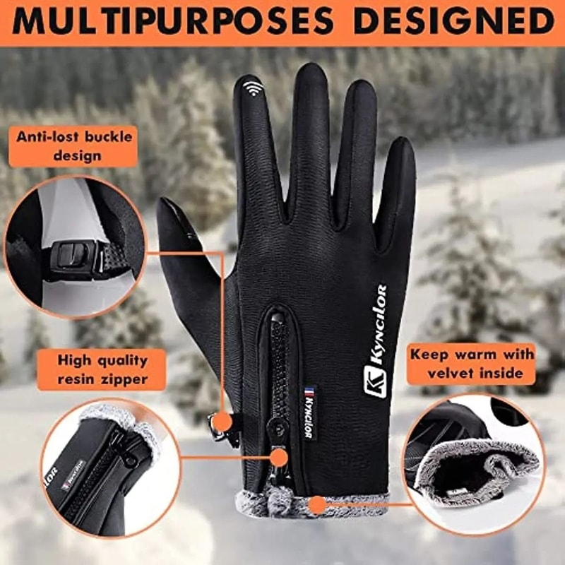 FullFinger Touchscreen Motorcycle Gloves With Hard Knuckle Protection And AntiSlip Grip For AllSeas 1