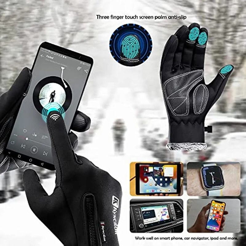 FullFinger Touchscreen Motorcycle Gloves With Hard Knuckle Protection And AntiSlip Grip For AllSeas 2