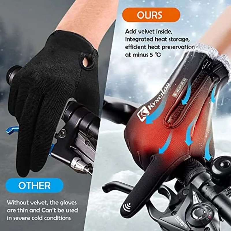 FullFinger Touchscreen Motorcycle Gloves With Hard Knuckle Protection And AntiSlip Grip For AllSeas 5
