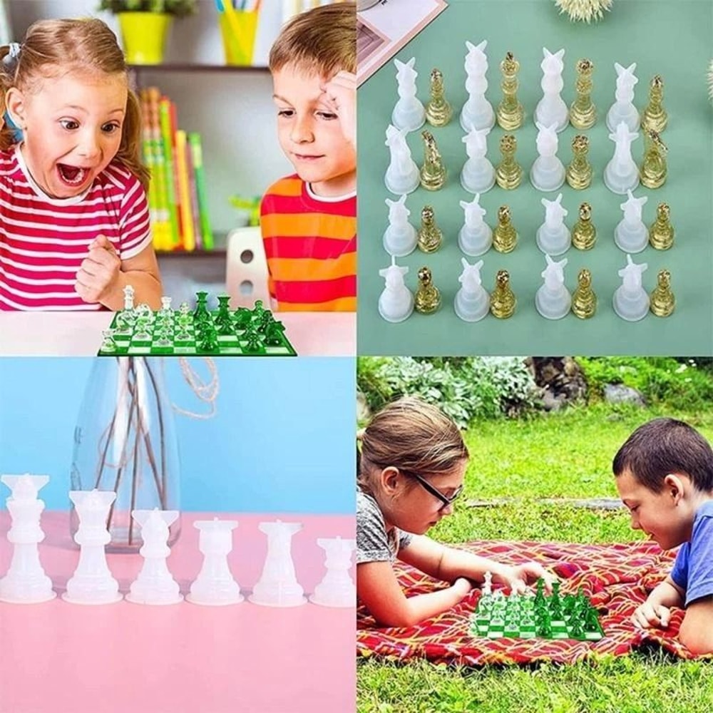 3D Chess Piece Silicone Molds For Epoxy Resin Casting And DIY Jewelry Making Tools 5