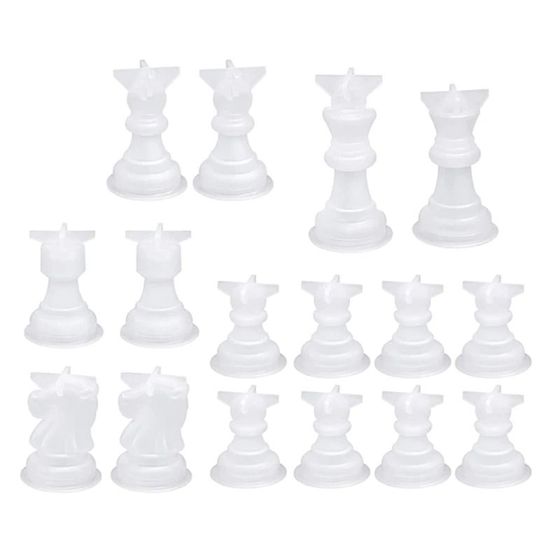 3D Chess Piece Silicone Molds For Epoxy Resin Casting And DIY Jewelry Making Tools 6