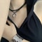 Vintage Moon Horn Pendant Necklace Simple Multilayer Choker Fashion Jewelry 1