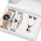 Butterfly Jewelry Set Fashion Womens Quartz Watch Leather Band Necklace Earrings Bracelet And Adjus 12