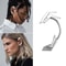Unisex Silver Color Ear Clips Unique Futuristic Skeletal Spine Ear Hooks For Y2K Trendsetters 0