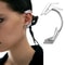 Unisex Silver Color Ear Clips Unique Futuristic Skeletal Spine Ear Hooks For Y2K Trendsetters 2