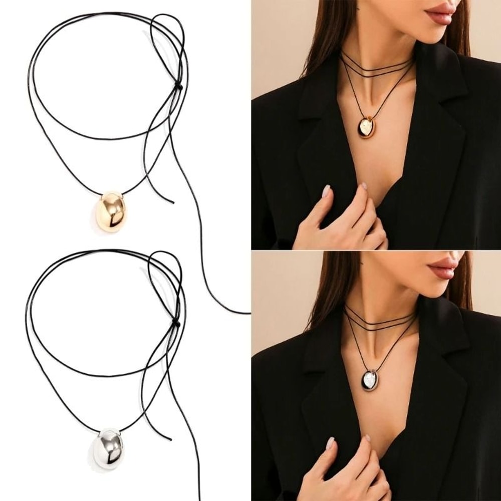 Edgy Geometric Pendant Neck Chain Jewelry And Dainty Stackable Sweater Chain Charm 0