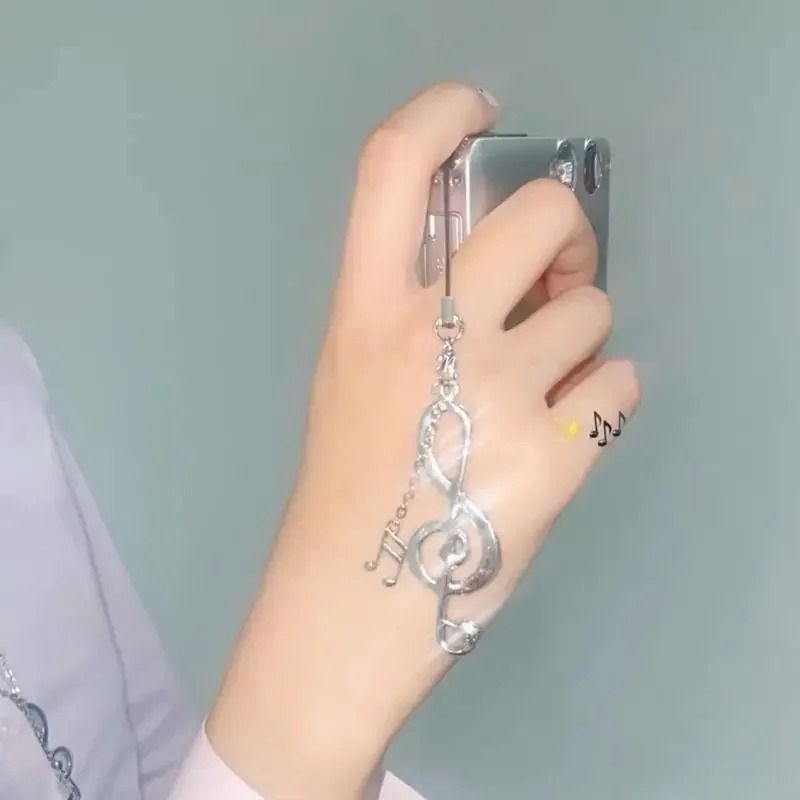 Musical Note Phone Charm Alloy Keychain Accessory 5