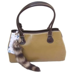 raccoon tail keychain accessory