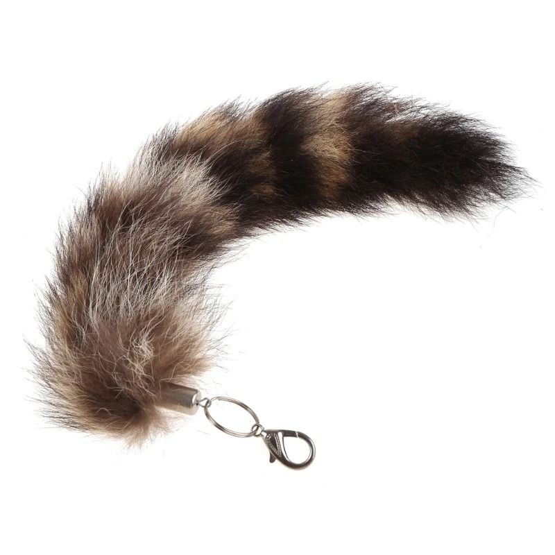 Raccoon Tail Keychain Accessory 5