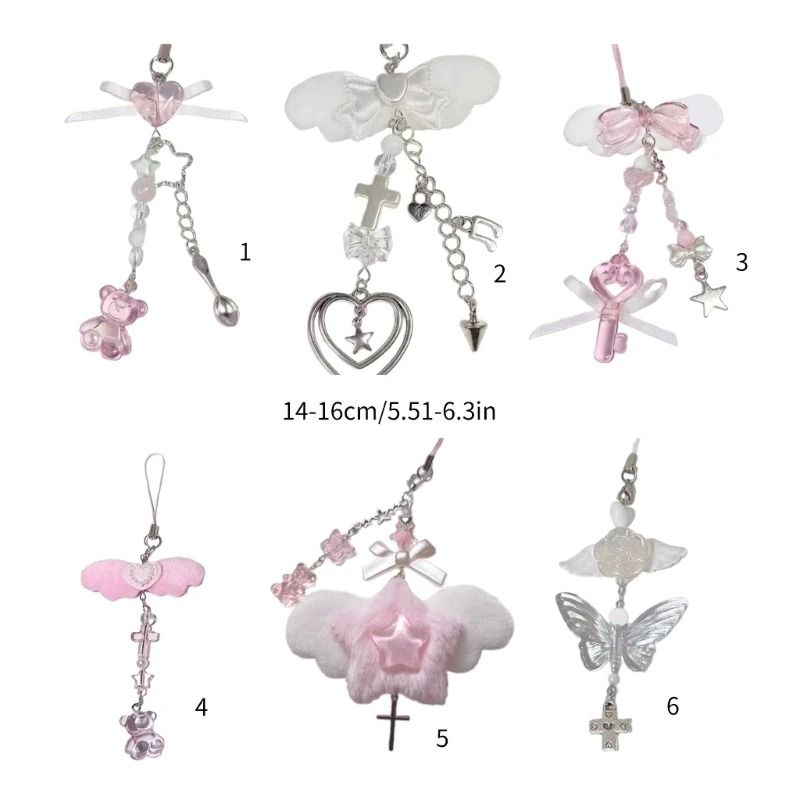 Angel Wing Beaded Phone Charm Accessory 5