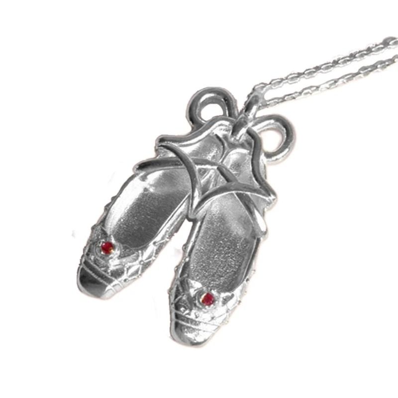 Bowknot Ballet Shoe Pendant Necklace 3
