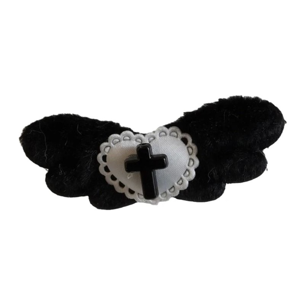 Gothic Heart Angel Wing Hair Clip 9